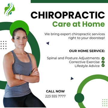 Free Chiropractic Clinic Social Media Post Template to Edit Online