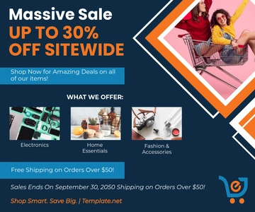 Free E-Commerce Ad Banner Template to Edit Online