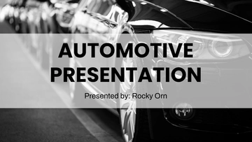 Free Automotive Presentation Template to Edit Online