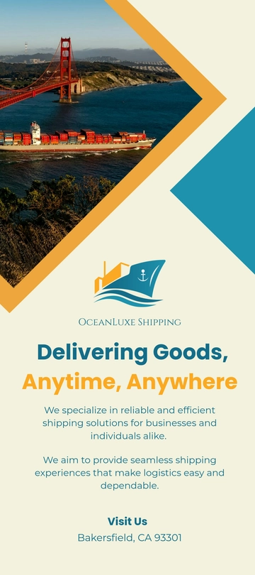 Free Shipping Company Rack Card Template to Edit Online