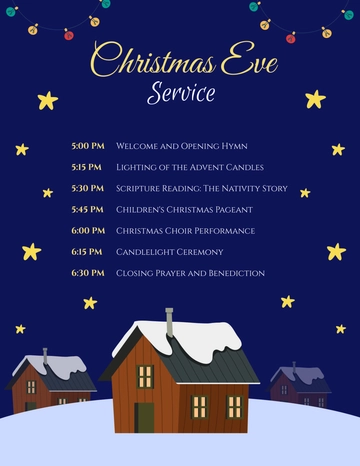 Free Christmas Service Program Template to Edit Online