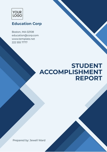 Free Student Accomplishment Report Template to Edit Online