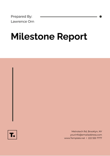 Free Milestone Report Template to Edit Online
