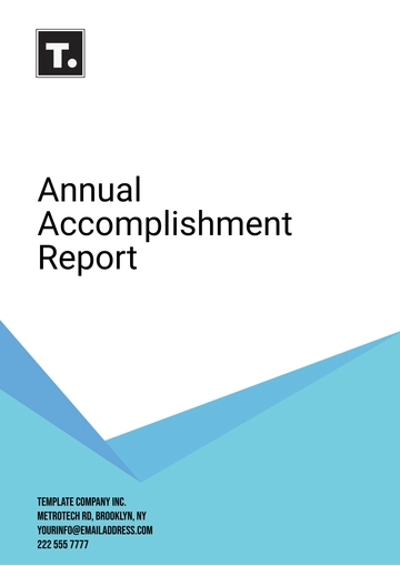 Free Annual Accomplishment Report Template to Edit Online