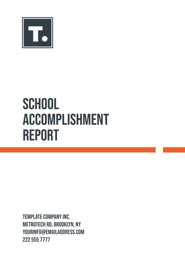 Free School Accomplishment Report Template to Edit Online