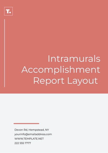 Free Intramurals Accomplishment Report Layout Template to Edit Online