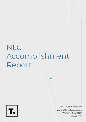 Free NLC Accomplishment Report Template to Edit Online