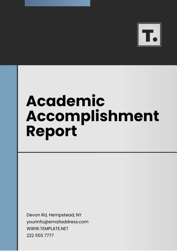 Free Academic Accomplishment Report Template to Edit Online