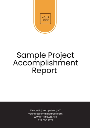 Free Sample Project Accomplishment Report Template to Edit Online