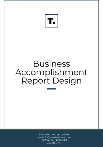 Free Business Accomplishment Report Design Template to Edit Online