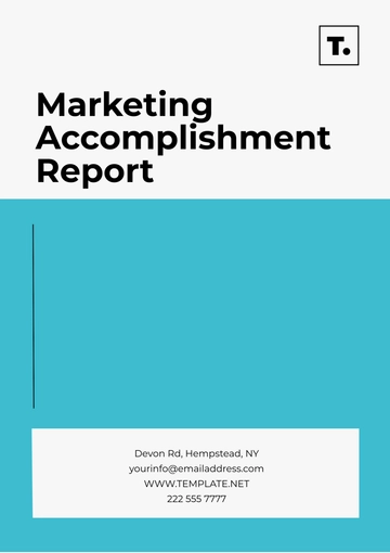 Free Marketing Accomplishment Report Template to Edit Online