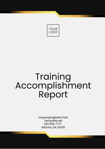 Free Training Accomplishment Report Template to Edit Online