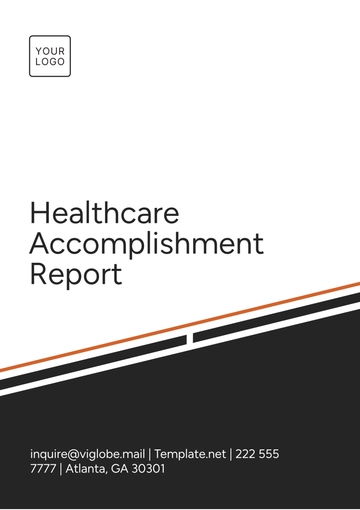 Free Healthcare Accomplishment Report Template to Edit Online