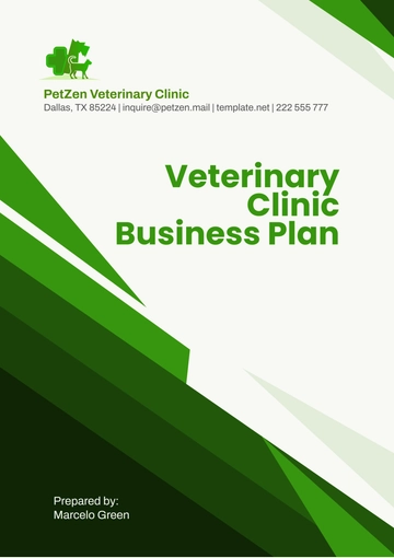 Free Veterinary Clinic Business Plan Template to Edit Online