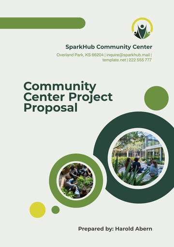 Free Community Center Project Proposal Template to Edit Online
