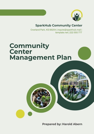Free Community Center Management Plan Template to Edit Online
