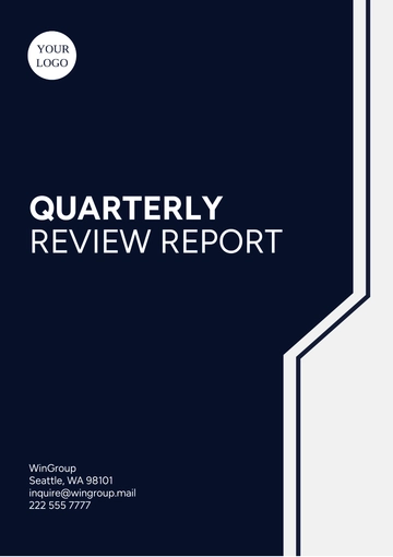 Free Simple Quarterly Review Report Template to Edit Online