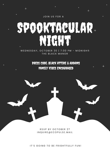 Free Wednesday Addams Invitation Template to Edit Online