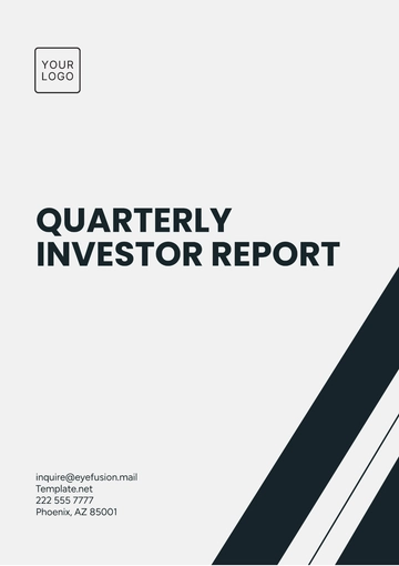 Free Quarterly Investor Report Template to Edit Online
