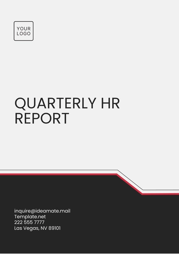 Free Quarterly HR Report Outline Template to Edit Online