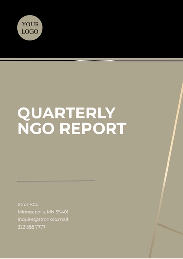 Free Quarterly NGO Report Template to Edit Online