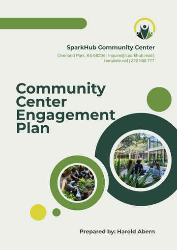 Free Community Center Engagement Plan Template to Edit Online