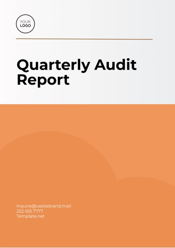 Free Quarterly Audit Report Template to Edit Online