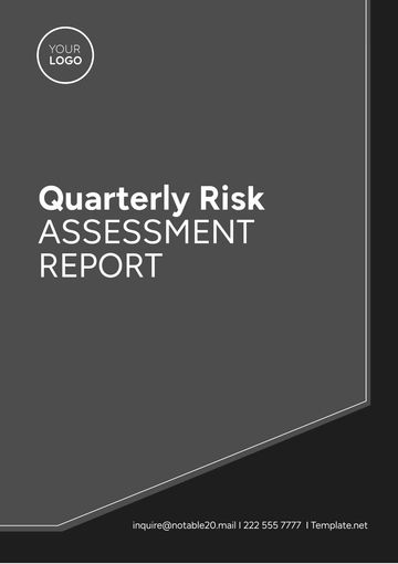 Free Quarterly Risk Assessment Report Template to Edit Online