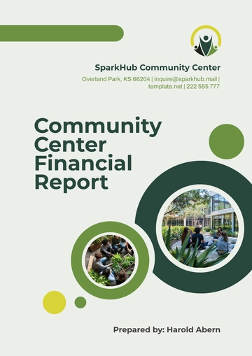 Free Community Center Financial Report Template to Edit Online