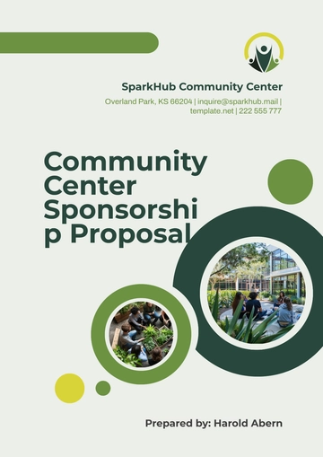 Free Community Center Sponsorship Proposal Template to Edit Online