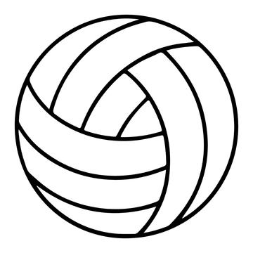 Free Volleyball Outline Clipart to Edit Online