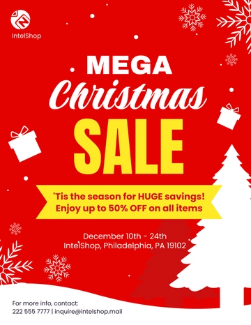 Free Printable Christmas Flyer Template to Edit Online