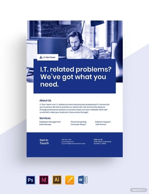 Elegant IT Services Flyer Template