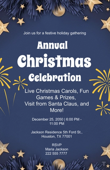Free Christmas Celebration Poster Template to Edit Online