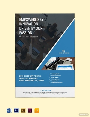 Software Services Flyer Template