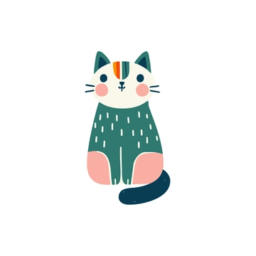 Free Colorful Cat Clipart to Edit Online