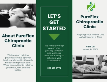 Free Chiropractic Clinic Tri-fold Brochure Template to Edit Online