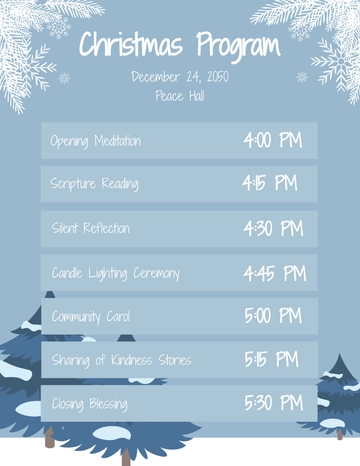 Free Editable Christmas Program Template to Edit Online