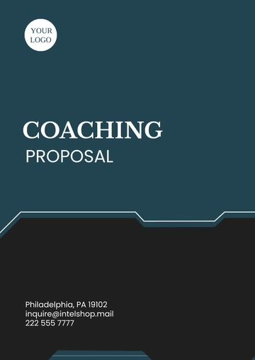 Free Coaching Proposal Template to Edit Online
