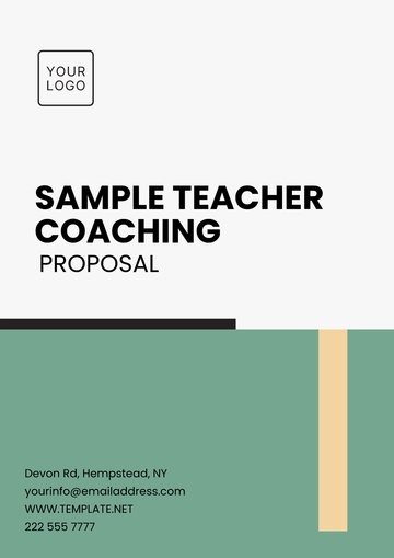 Free Sample Teacher Coaching Proposal Template to Edit Online