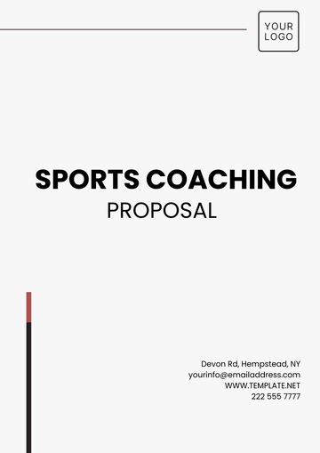 Free Sports Coaching Proposal Template to Edit Online