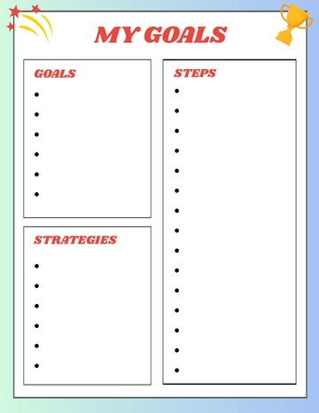 Free Goals Template to Edit Online