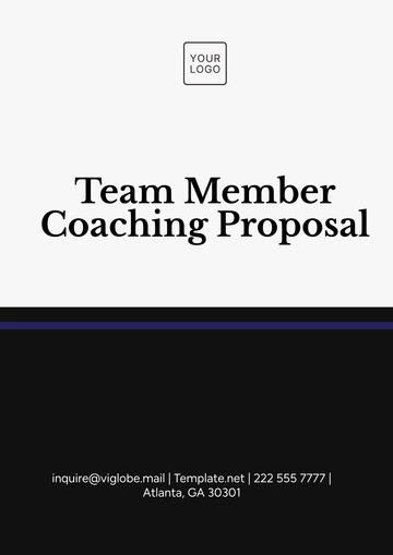 Free Team Member Coaching Proposal Template to Edit Online
