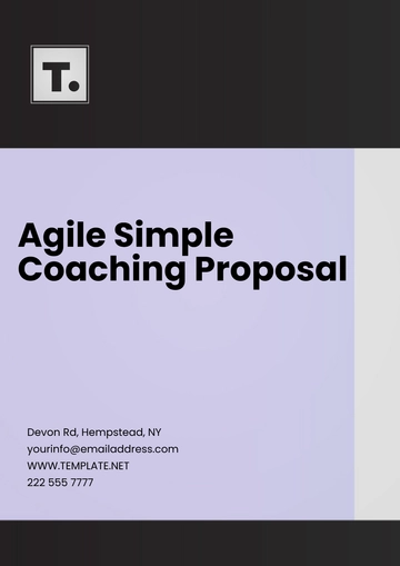 Free Agile Simple Coaching Proposal Template to Edit Online