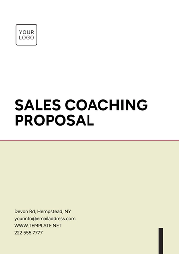 Free Sales Coaching Proposal Template to Edit Online