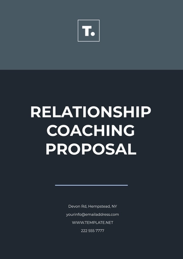 Free Relationship Coaching Proposal Template to Edit Online