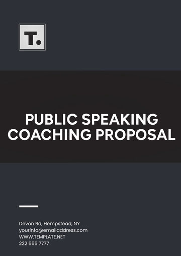 Free Public Speaking Coaching Proposal Template to Edit Online