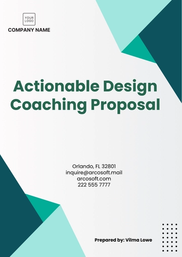 Free Actionable Design Coaching Proposal Template to Edit Online