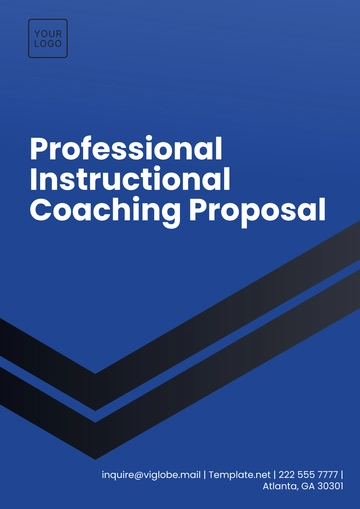 Free Professional Instructional Coaching Proposal Template to Edit Online