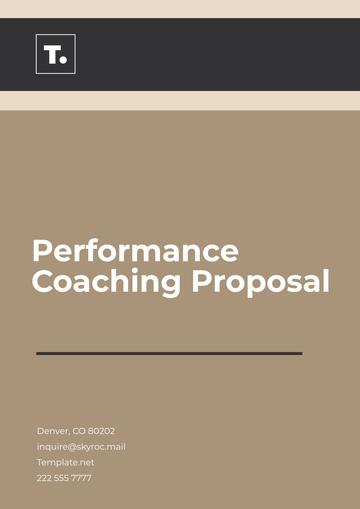Free Performance Coaching Proposal Template to Edit Online